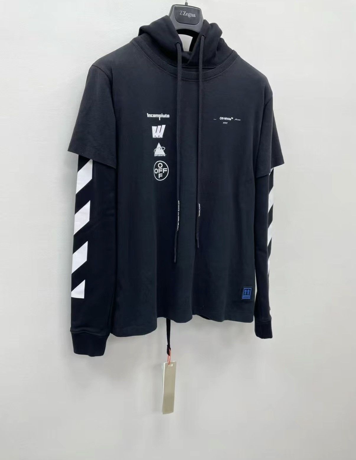 Off-White OFF-WHITE 100% Cotton Hooded Sweatshirt J30 Size US XS / EU 42 / 0 - 6 Thumbnail