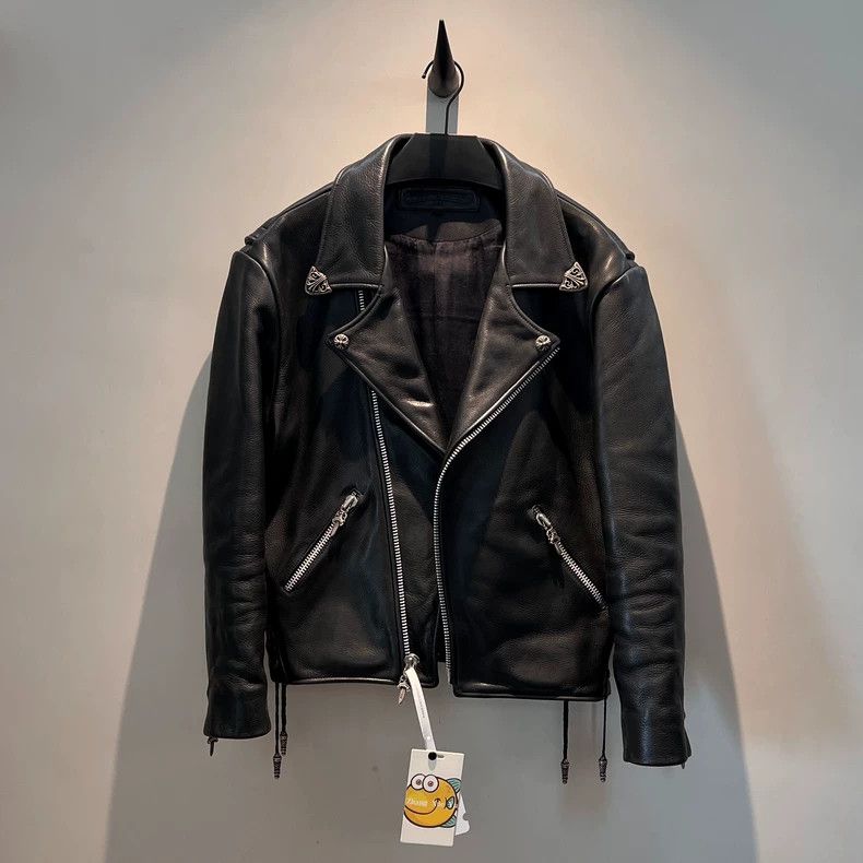 Chrome Hearts Chrome Hearts Silver Buckle Leather Jacket - dmc Size US S / EU 44-46 / 1 - 1 Thumbnail