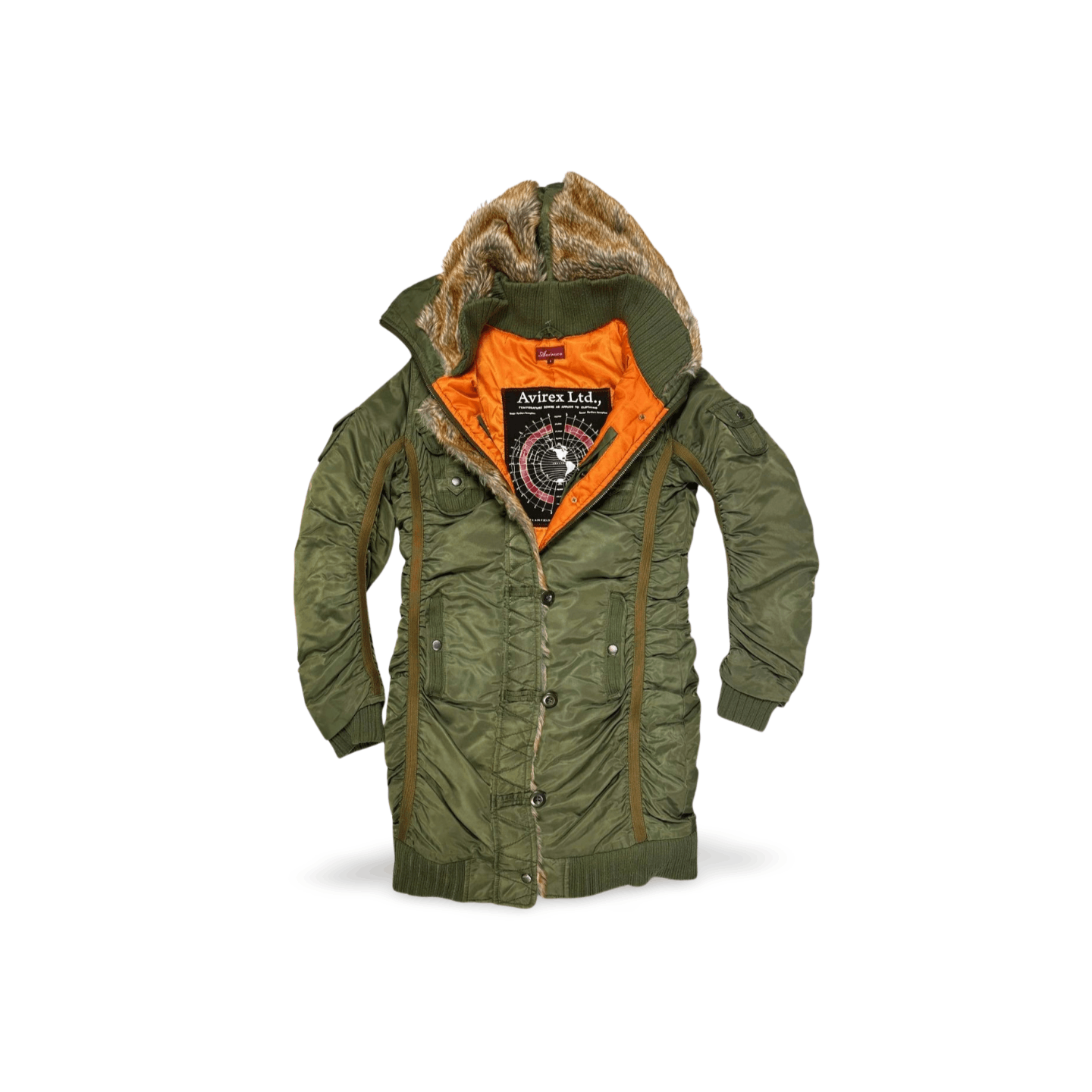 Avirex Avirex MFG ARMY NYLON Womens Parka Size S fits XS Size S / US 4 / IT 40 - 1 Thumbnail
