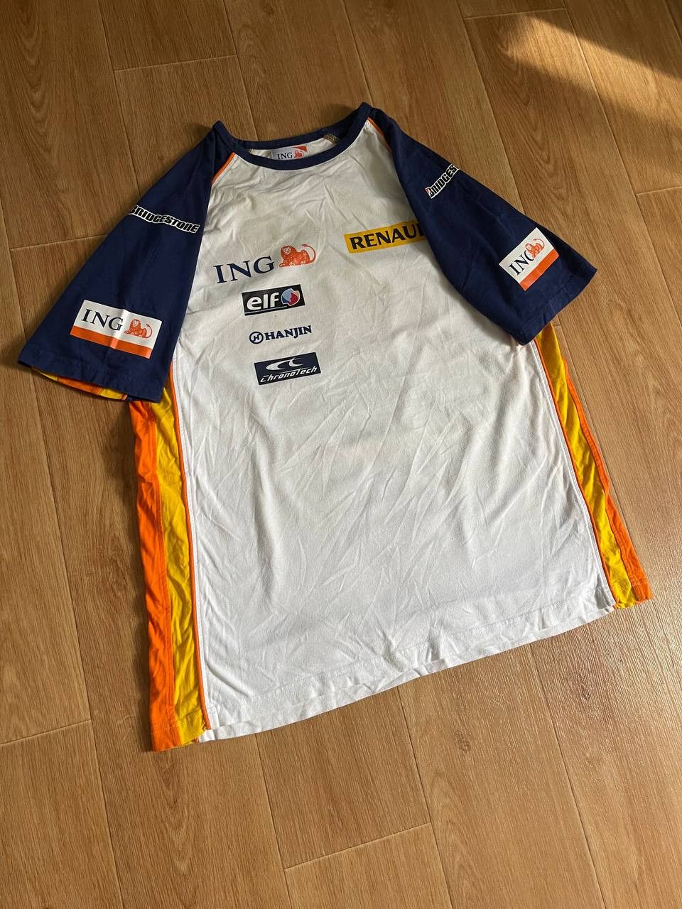 Vintage Renault F1 team t-shirt ING elf Bridgestone Size US XL / EU 56 / 4 - 4 Thumbnail