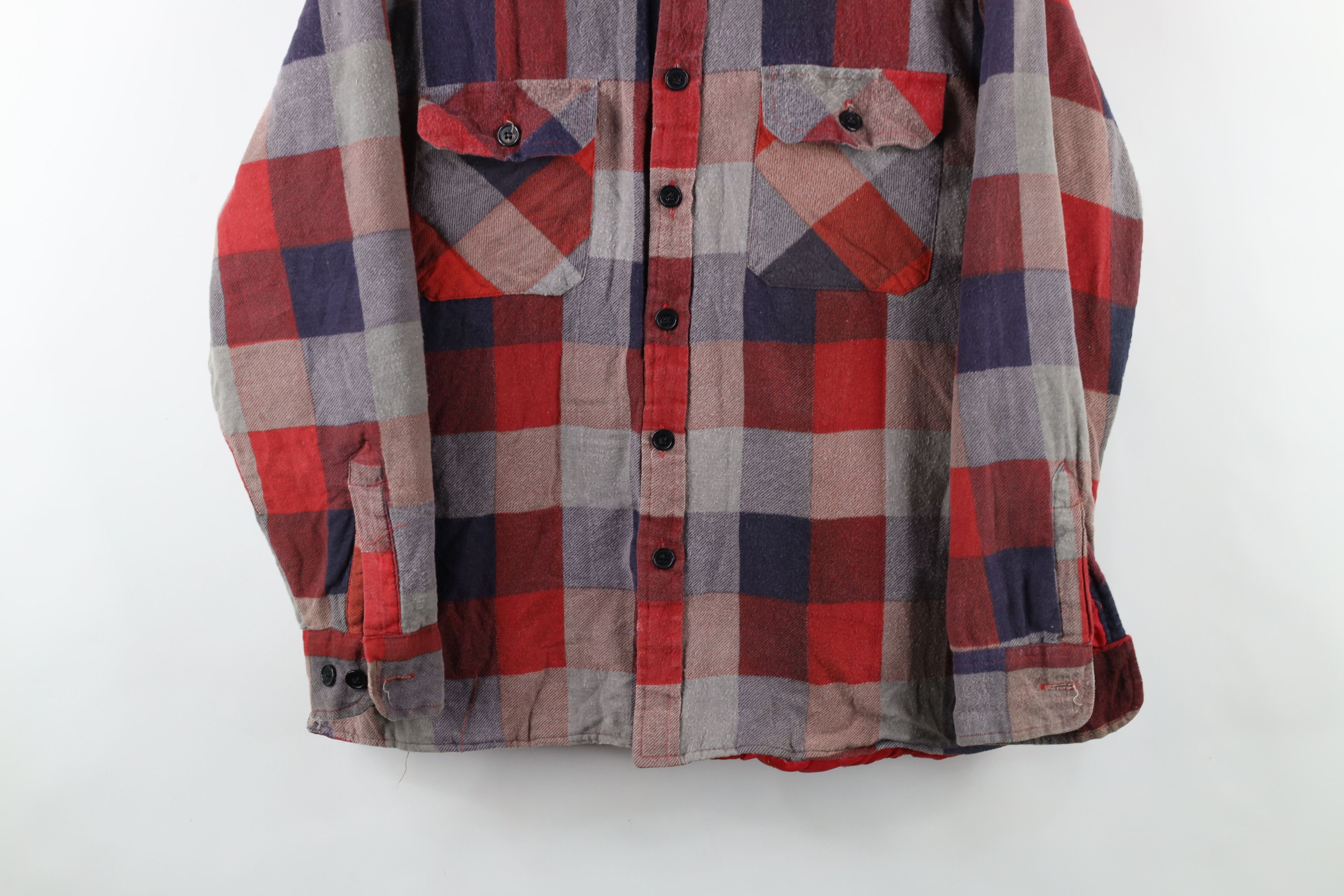 Vintage Vintage 90s Streetwear Quilted Flannel Shirt Jacket Plaid Size US M / EU 48-50 / 2 - 3 Thumbnail