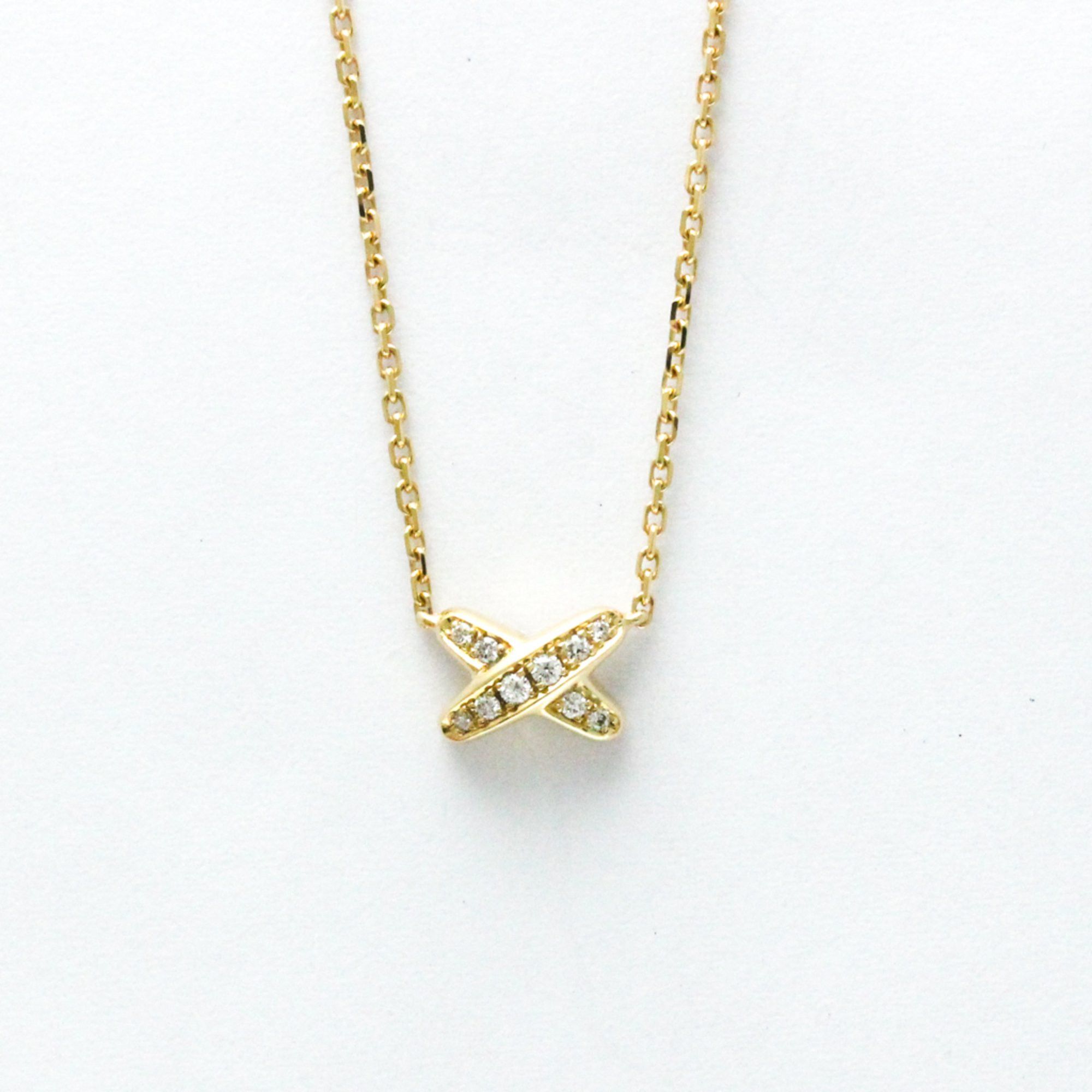 image of Chaumet Liens Diamond Necklace Yellow Gold (18K) Diamond Men,women Fashion Pendant Necklace (Gold),