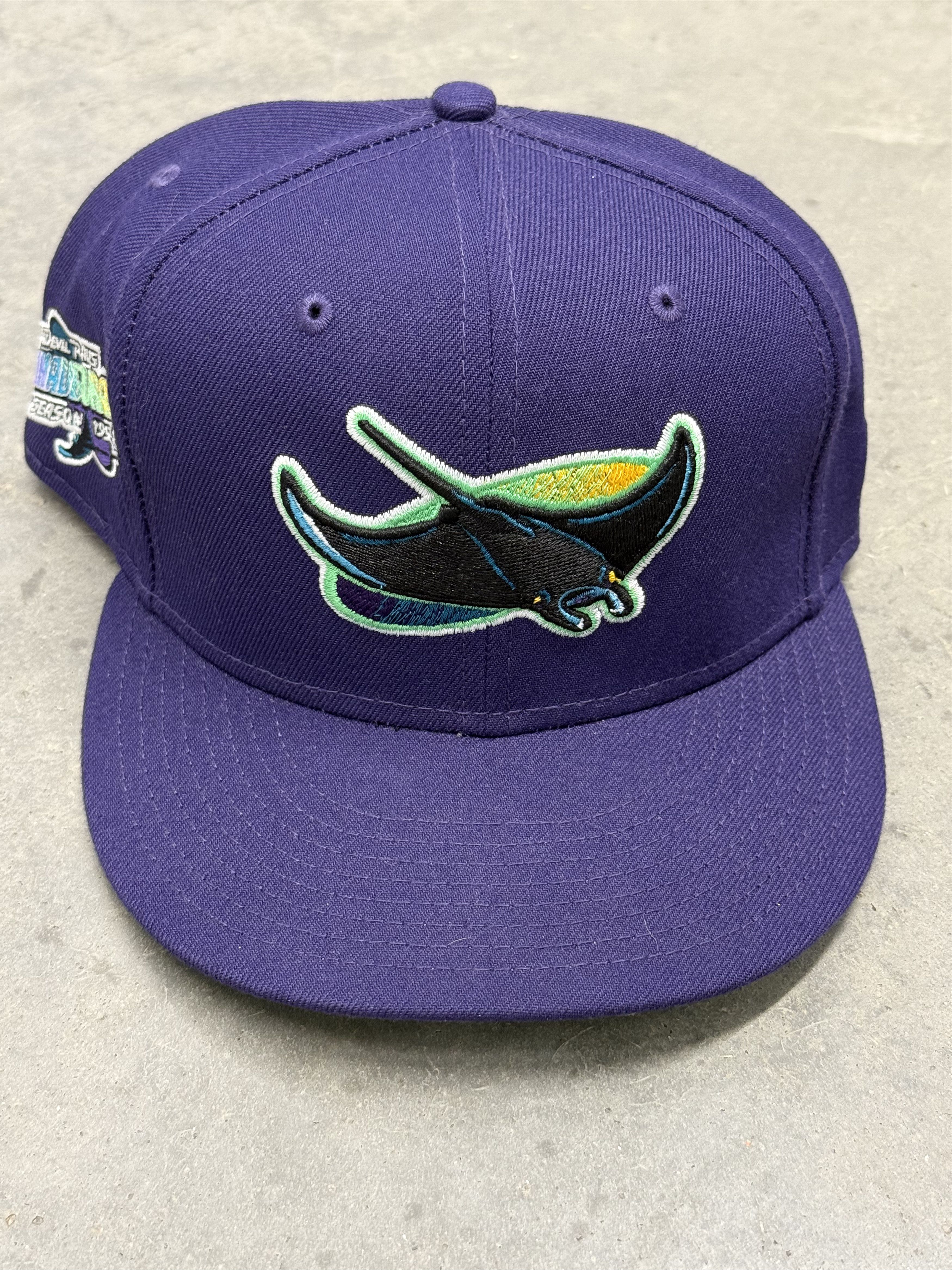 Hat Club 7 3/8 Tampa Bay Devil Rays Hat Club w/ Inaugural Patch TB Size ONE SIZE - 2 Thumbnail