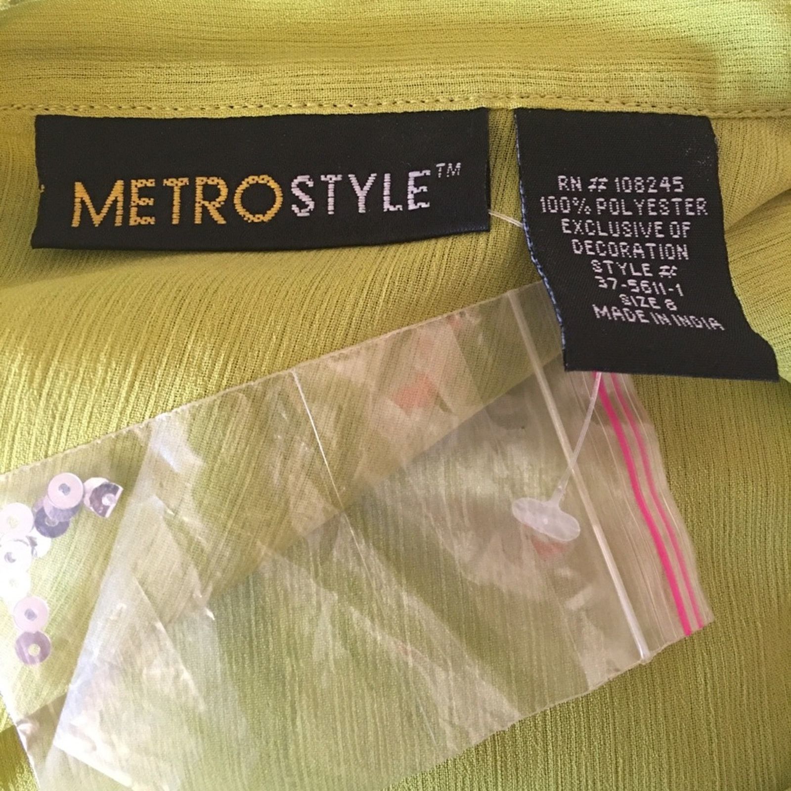 Other Metro Style embellished summer tunic top NWT 8 Size M / US 6-8 / IT 42-44 - 7 Thumbnail