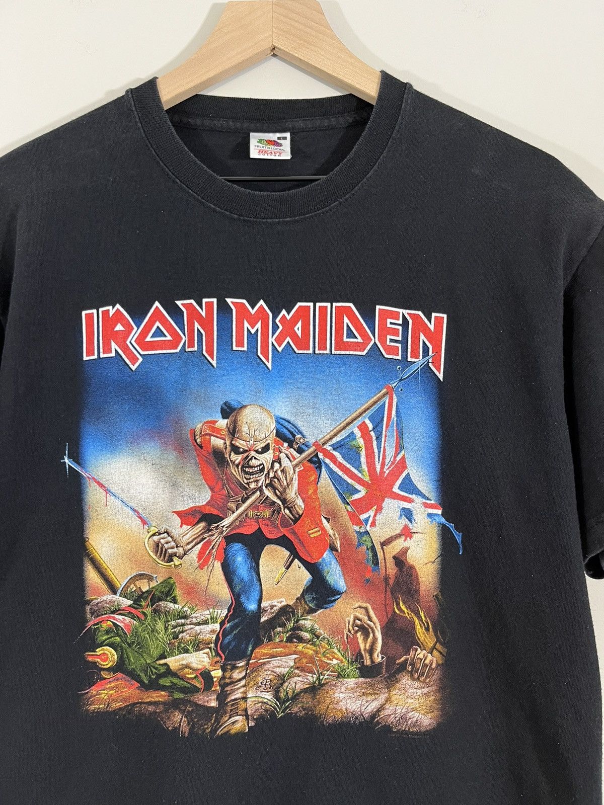 Band Tees Iron Maiden 2000s Faded Union Jack British Flag Band Tee Size US L / EU 52-54 / 3 - 2 Thumbnail