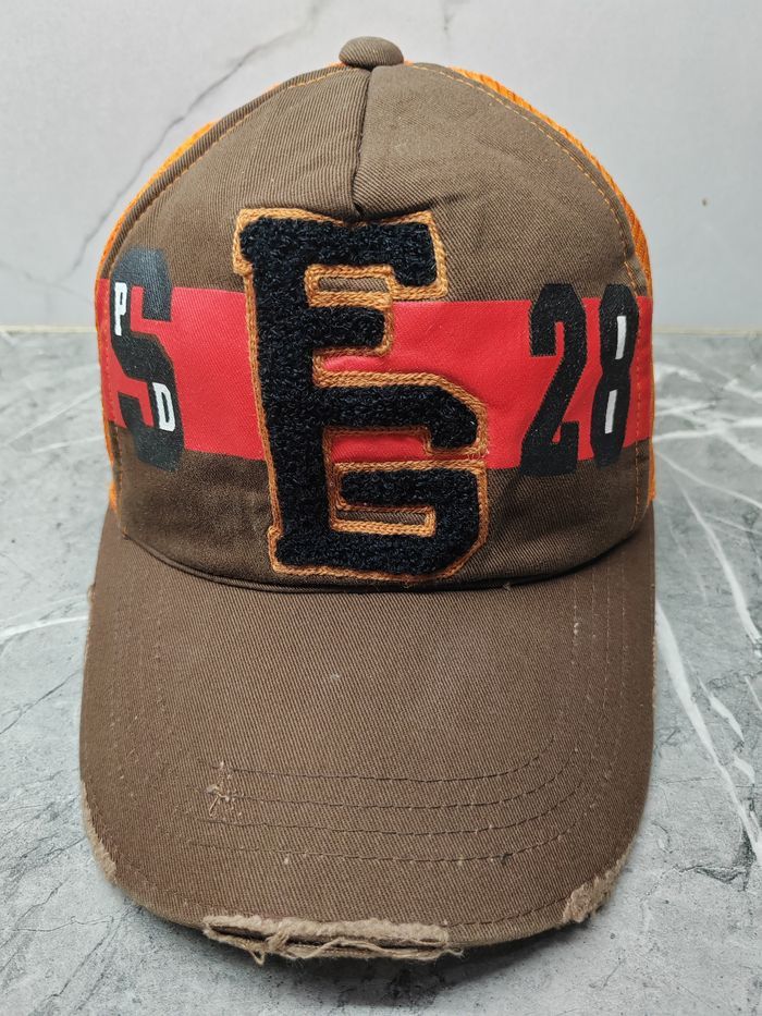 Japanese Brand Vintage EG 28 Distressed Style Trucker Cap Hat Size ONE SIZE - 2 Thumbnail