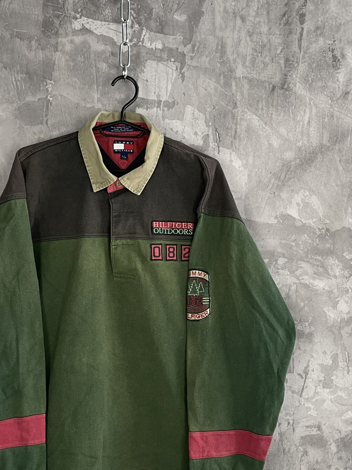 Tommy Hilfiger Vintage Tommy Hilfiger Rugby Long Sleeve Polo y2k Size US L / EU 52-54 / 3 - 4 Thumbnail