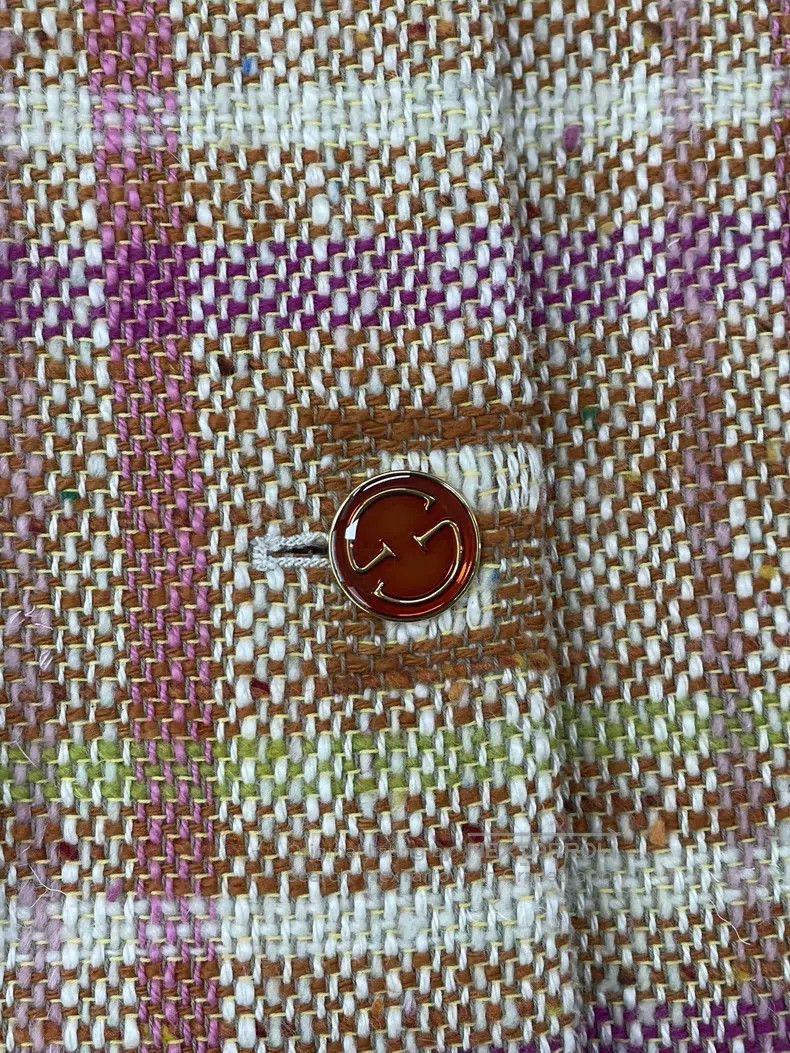Gucci Gucci Colourful tweed plaid full logo jacket Size S / US 4 / IT 40 - 2 Thumbnail
