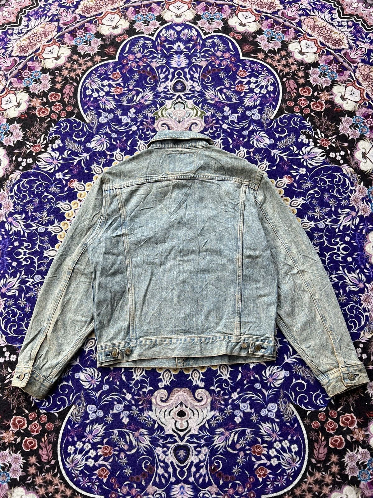 Japanese Brand (L) Vintage Blue Way Japanese Brand Sand Wash Denim Jacket Size US L / EU 52-54 / 3 - 14 Thumbnail