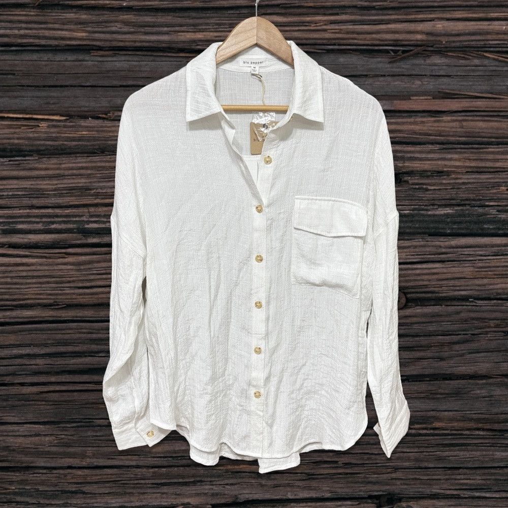 Other Blu Pepper Button Down Shirt NWT Size M / US 6-8 / IT 42-44 - 1 Thumbnail