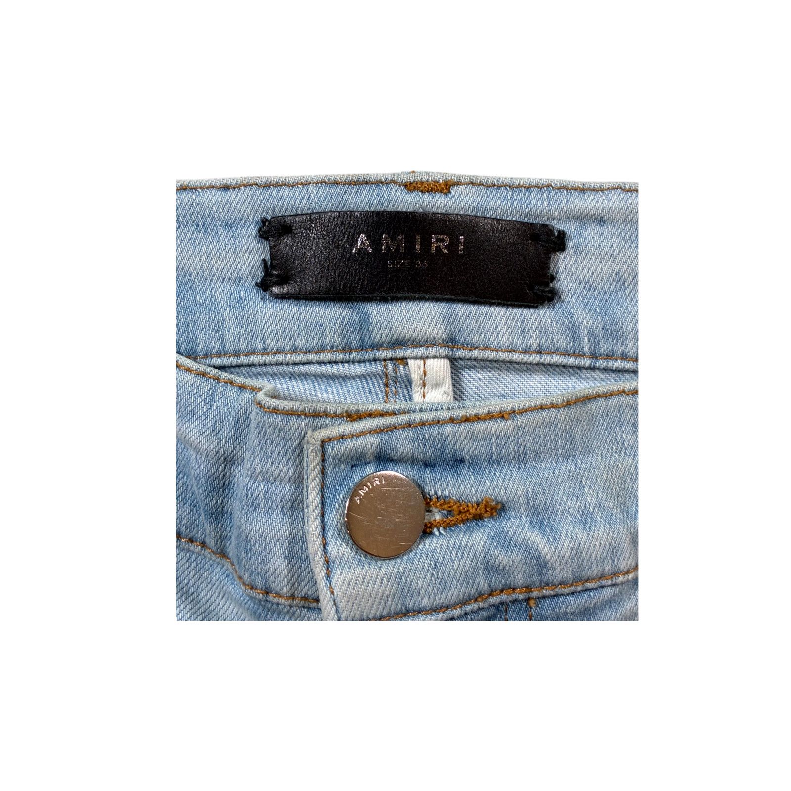 Amiri Amiri MX1 Floral Patch Light Wash Jeans Size US 36 / EU 52 - 4 Thumbnail