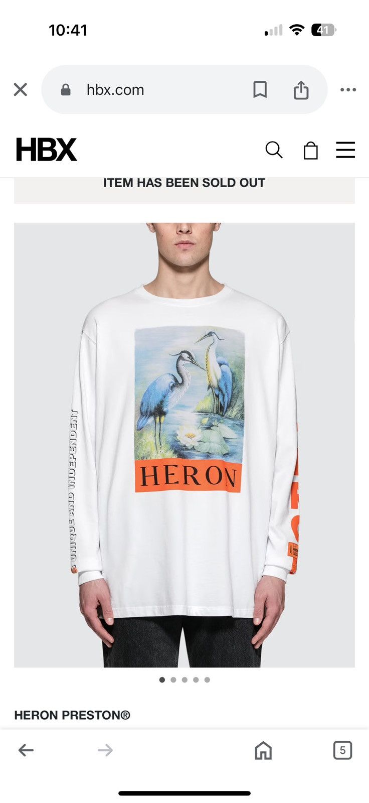 Heron Preston White Graphic KK HERONS JERSONE