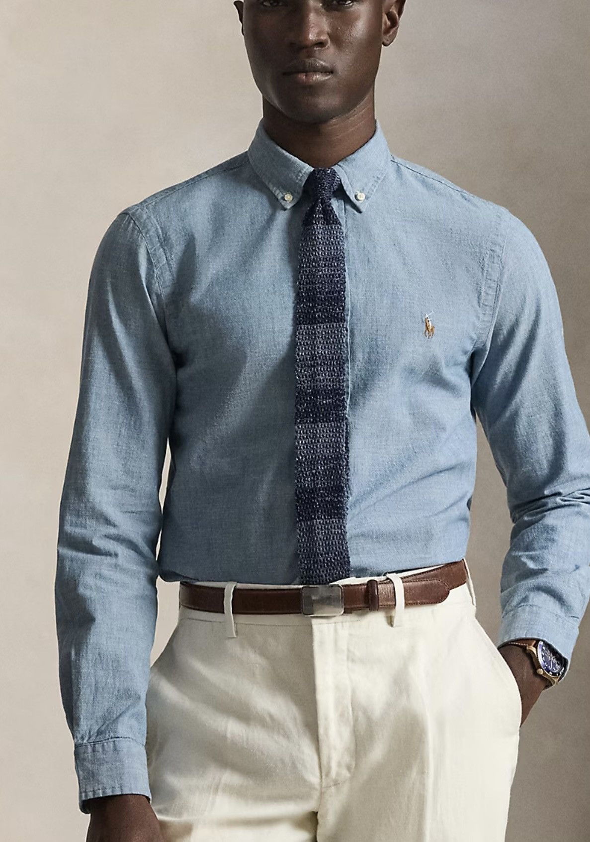 Polo Ralph Lauren Polo Ralph Lauren mens chambray indigo shirt L New Size US L / EU 52-54 / 3 - 18 Thumbnail