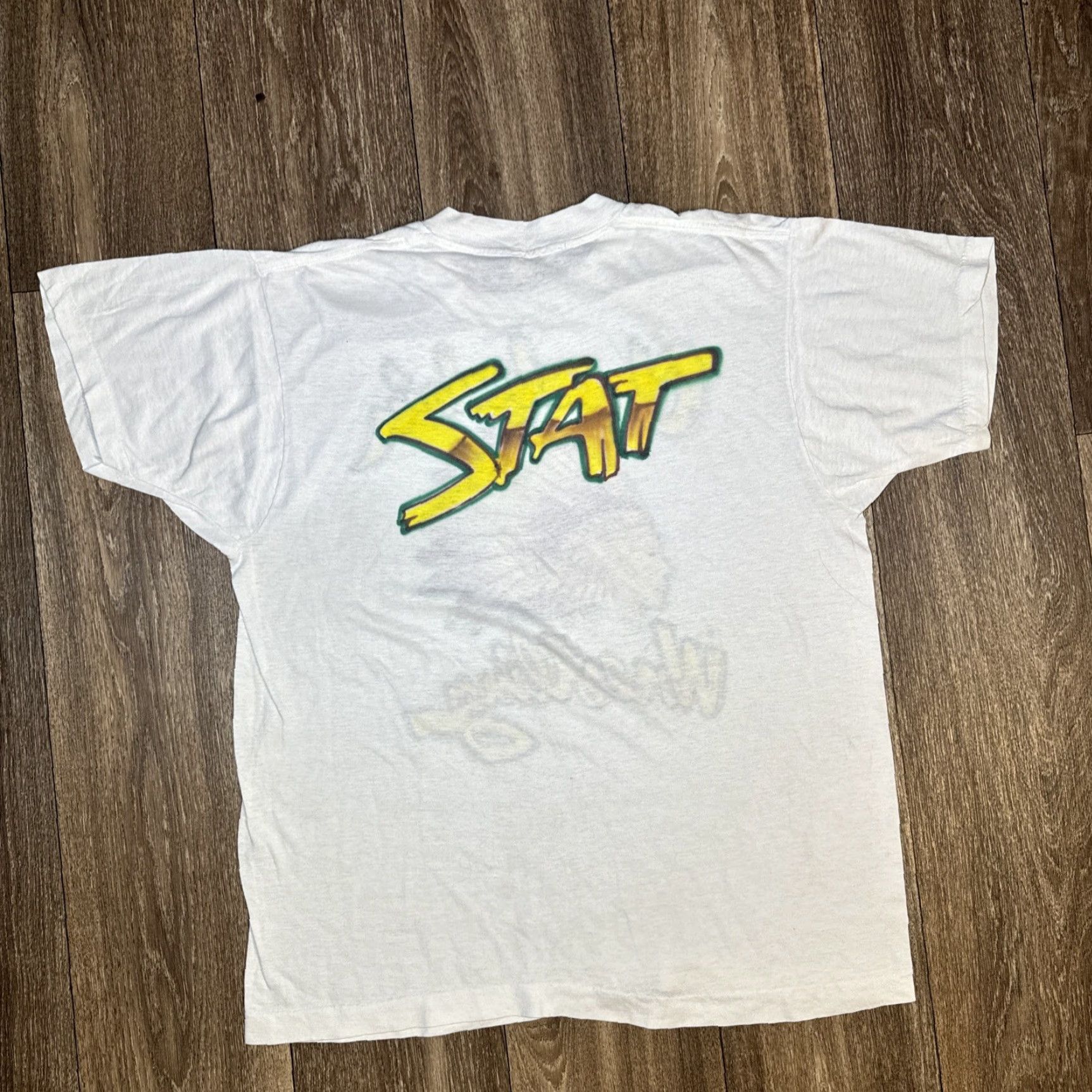Vintage VINTAGE Chamberlain Chiefs Tampa Florida Wrestling Mascot T-Shirt XL Fits M-L Shirt Mens White Florida 21” Pit to Pit 26” Length Size US L / EU 52-54 / 3 - 6 Thumbnail