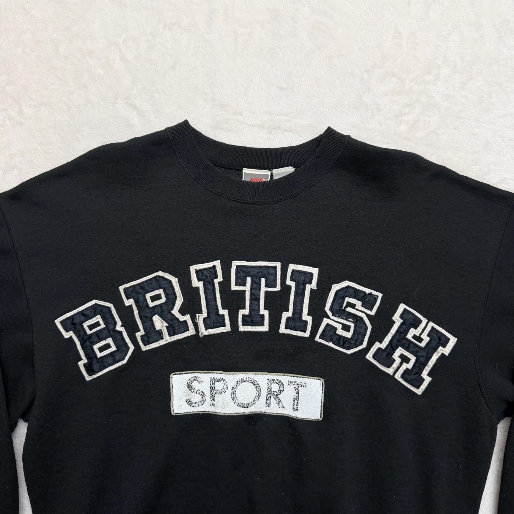 Nike VINTAGE Nike British Sport Sweatshirt Mens Medium Black Pullover Crewneck Graphic Print Logo RF Size US M / EU 48-50 / 2 - 2 Thumbnail