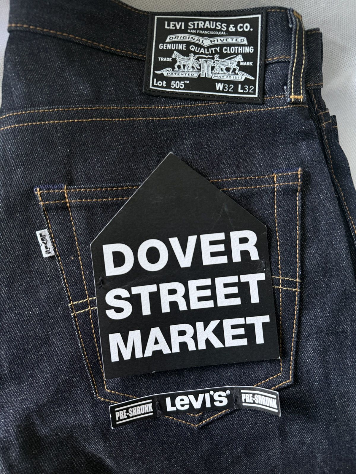 Levi's NEW LEVIS 505 Dover Street Market 20TH raw jeans made in SF Size US 32 / EU 48 - 1 Thumbnail