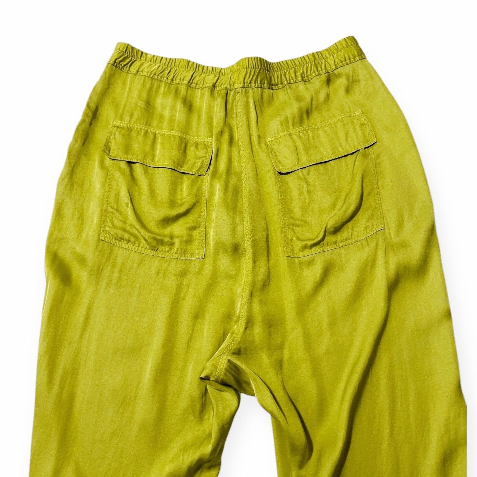 Nili Lotan Nili Lotan Safi Rayon Pant In Kiwi, Size L, Color Yellow, N Size 32" / US 10 / IT 46 - 7 Thumbnail