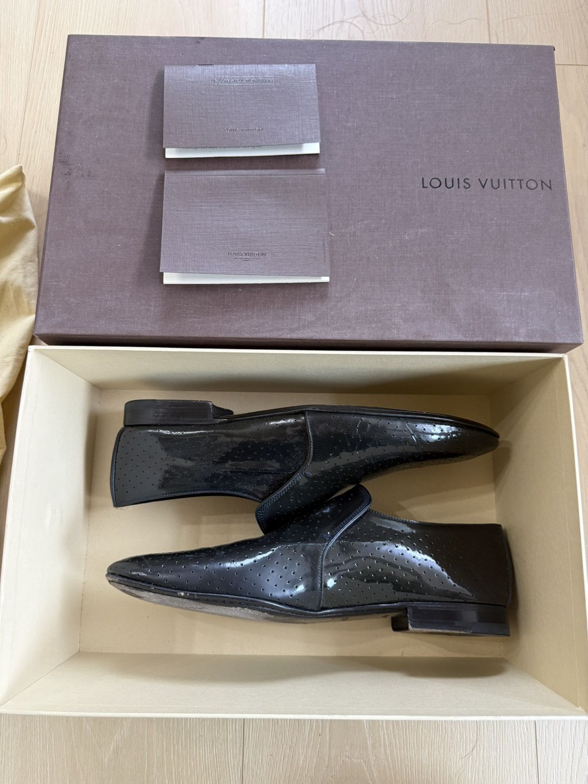 Louis Vuitton Navy Patent Loafers Limited Edition Size US 10.5 / EU 43-44 - 6 Thumbnail