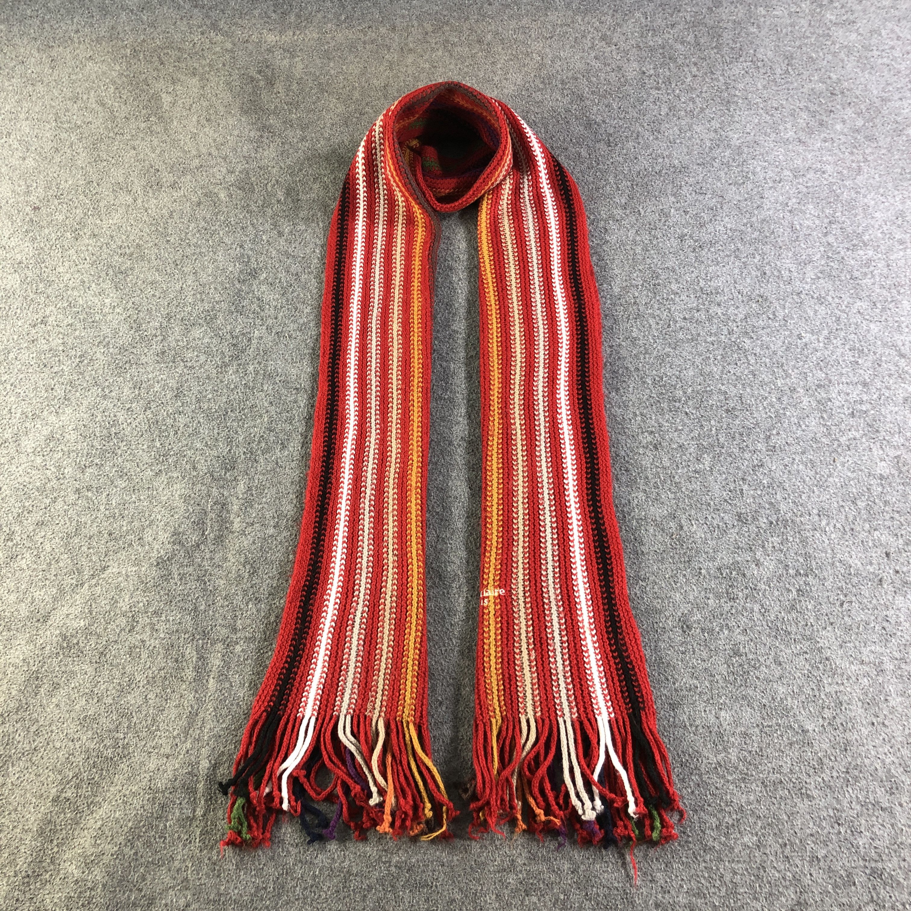 Vintage Marie Claire Knit Striped Wool Scarf Muffler Neckwear V2809 Size ONE SIZE - 1 Thumbnail