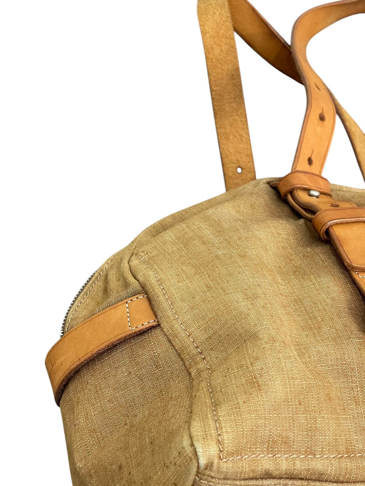 Genuine Leather Leather Cotton Canvas Lagasha Japan East/West Bag 1🟩5 Size ONE SIZE - 13 Thumbnail