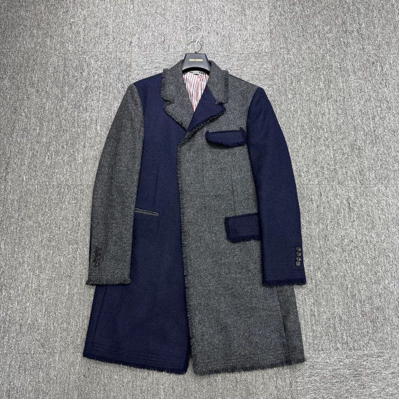 Thom Browne Thom Browne size3 A wool patchwork coat Size US L / EU 52-54 / 3 - 1 Thumbnail