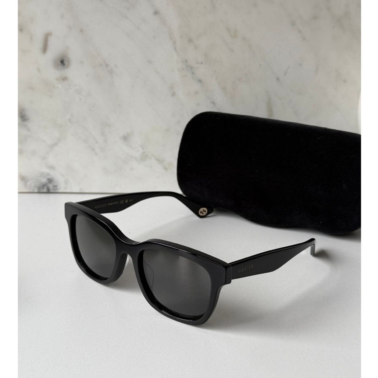 Gucci NEW Gucci GG1639SA Black Square Unisex Sunglasses Size ONE SIZE - 1 Thumbnail