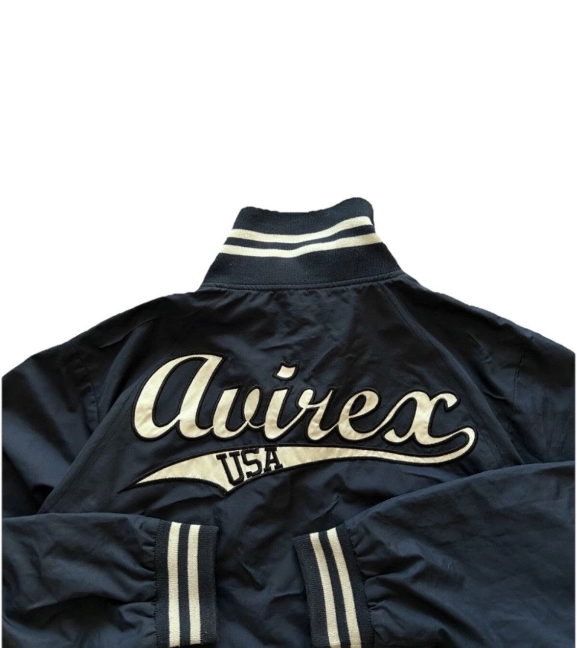 Avirex Vintage Avirex Bomber Jacket Big Logo USA Army High Neck 00s Size US M / EU 48-50 / 2 - 2 Thumbnail