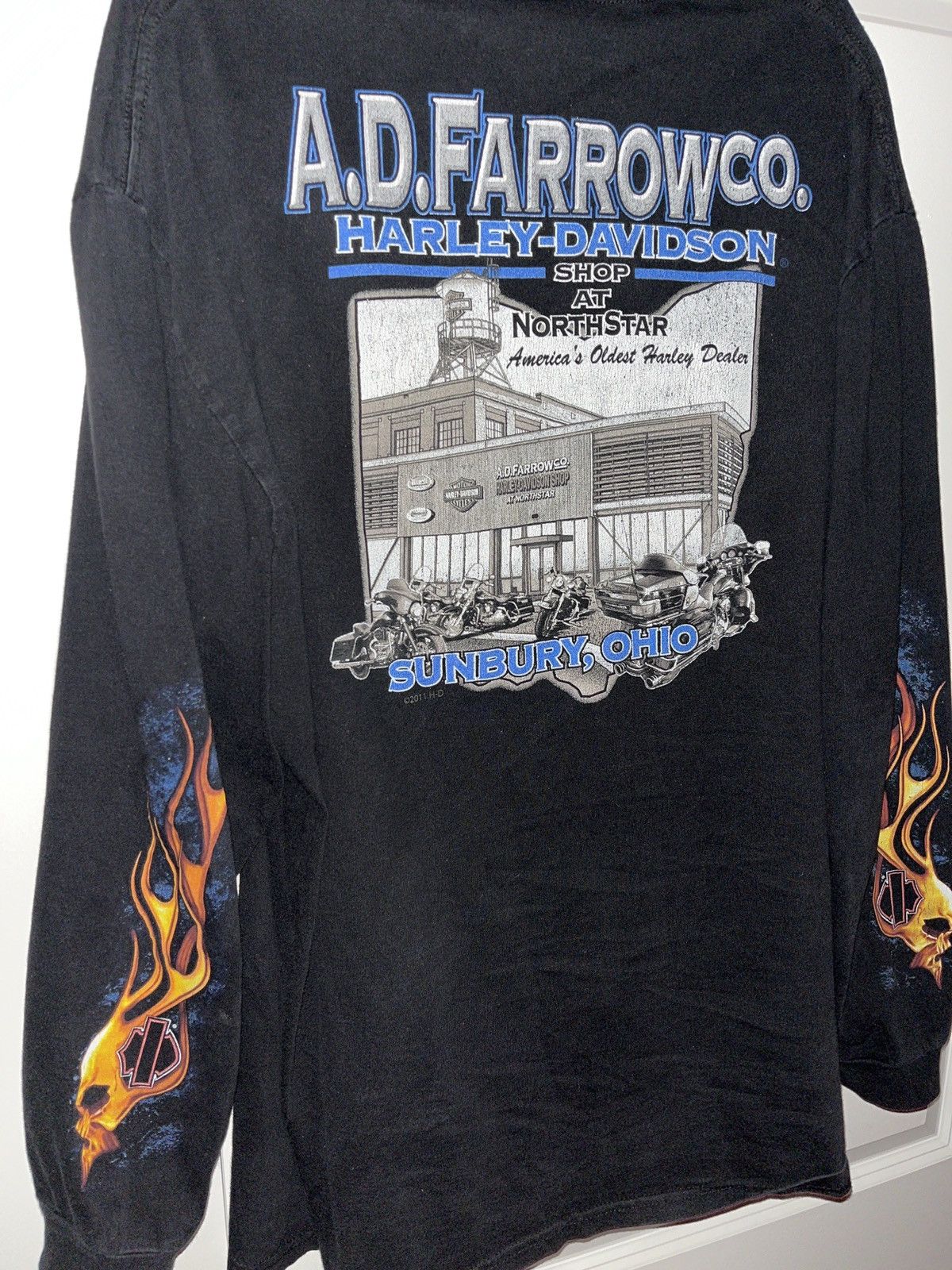 Harley Davidson Vintage Harley Davidson Flames Biker tee 90’s XL Size US XL / EU 56 / 4 - 3 Thumbnail