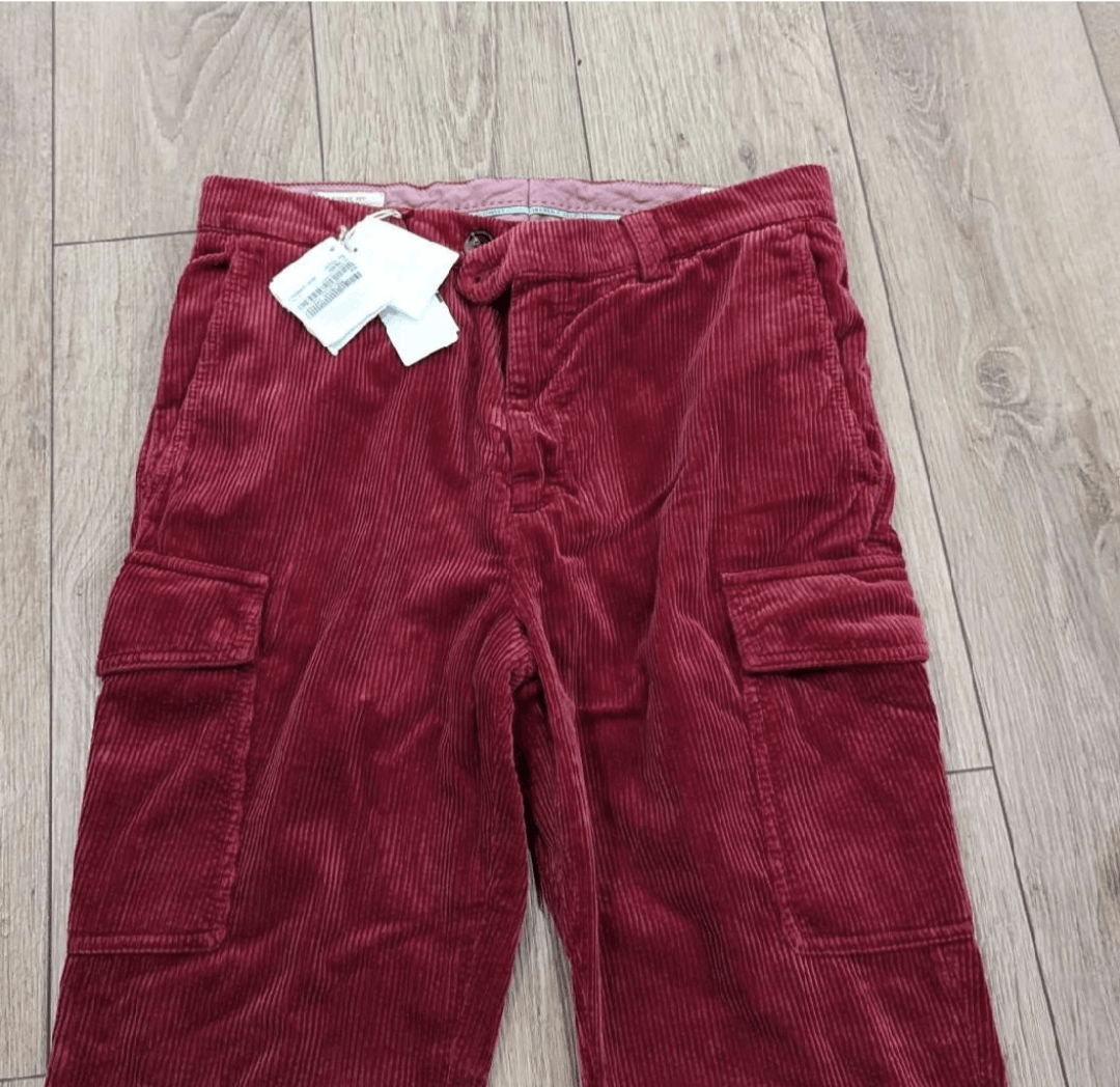 Brunello Cucinelli Brunello Cucinelli Solid Corduroy Pants Rosso 48 US 32 Size US 32 / EU 48 - 2 Thumbnail