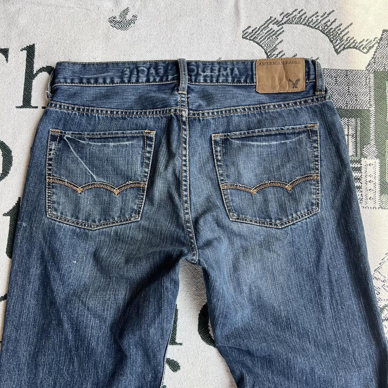 Vintage Vintage 2000s/Y2K Baggy Grunge Dark wash Workwear Style Denim Jeans! Size US 35 - 7 Thumbnail