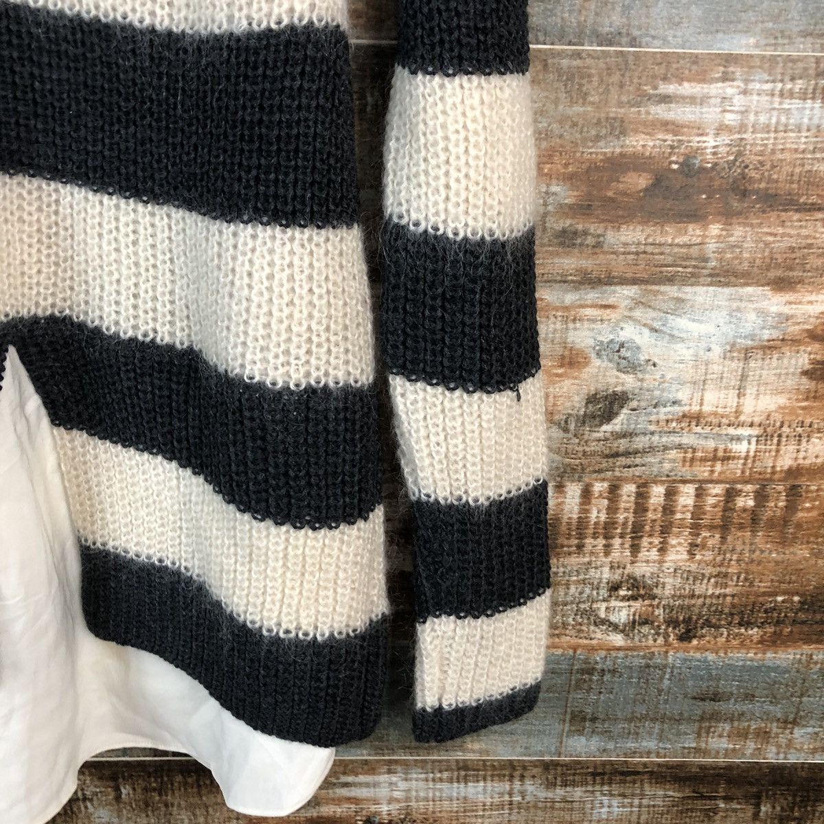 Ann Taylor × OVER THE STRiPES Ann Taylor Stripe Brown Knitwear #A2235 Size S / US 4 / IT 40 - 15 Thumbnail