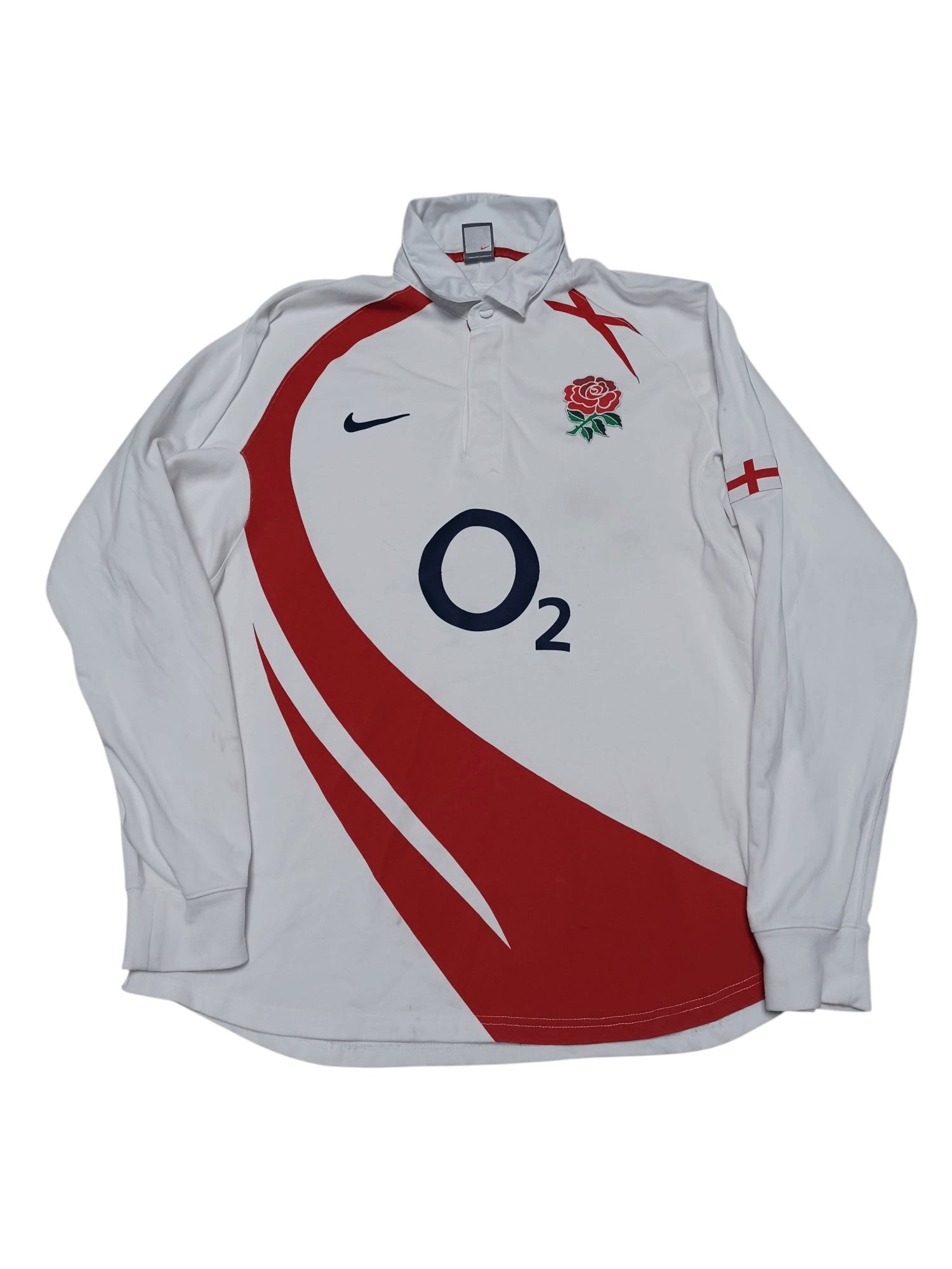 Nike ENGLAND RUGBY TEAM NIKE VINTAGE 2007 O2 JERSEY SHIRT Size US XL / EU 56 / 4 - 1 Thumbnail