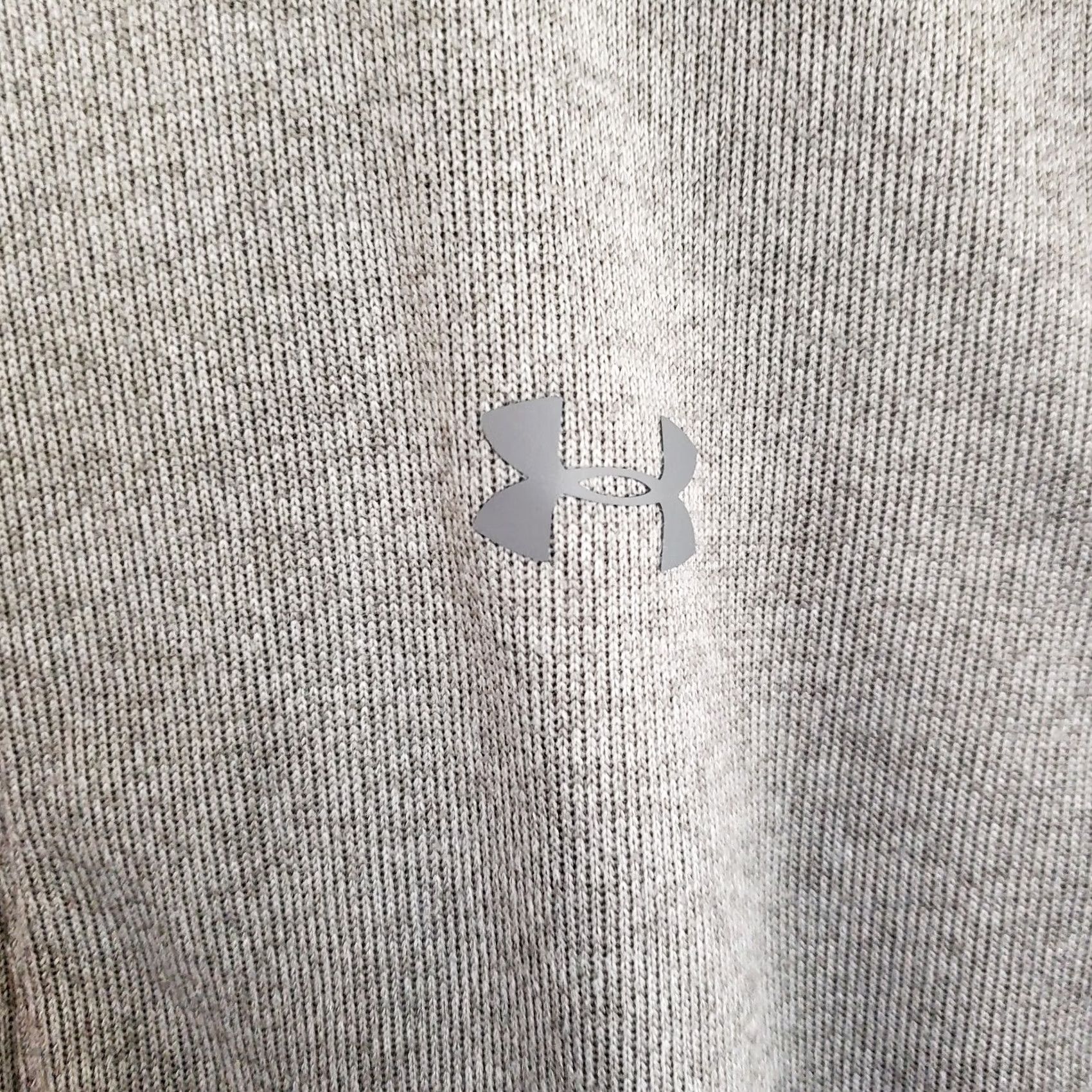 Under Armour Under Armour Cold Gear Sweater Pullover M Gray 1/4 Zip Long Sleeve Ribknit Mens Winter Casual Sports Size US M / EU 48-50 / 2 - 5 Thumbnail