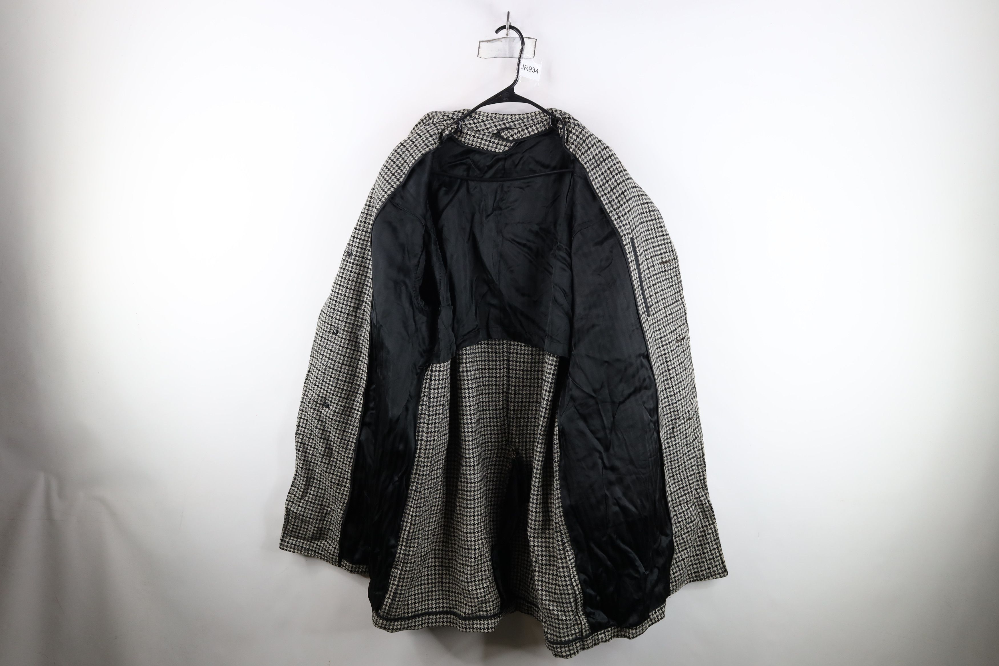 Vintage Vintage 50s Rockabilly Wool Houndstooth Overcoat Jacket USA Size US XL / EU 56 / 4 - 9 Thumbnail