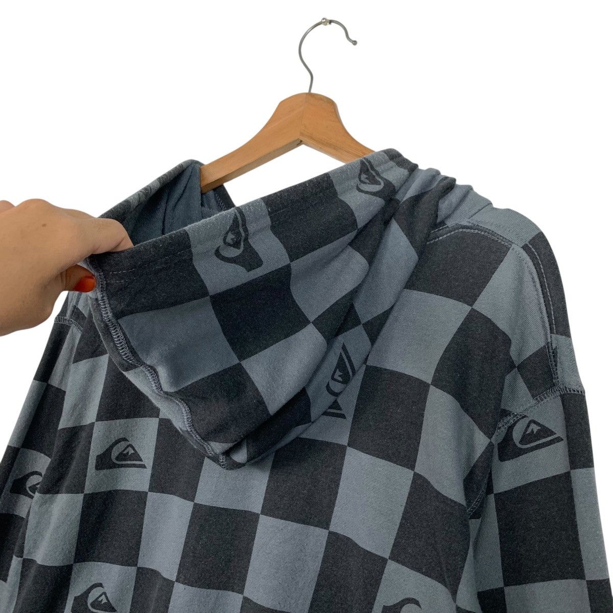 Quiksilver QUIKSILVER Checked Zipper Hoodie Sweatshirt #3619-C165 Size US XL / EU 56 / 4 - 17 Thumbnail