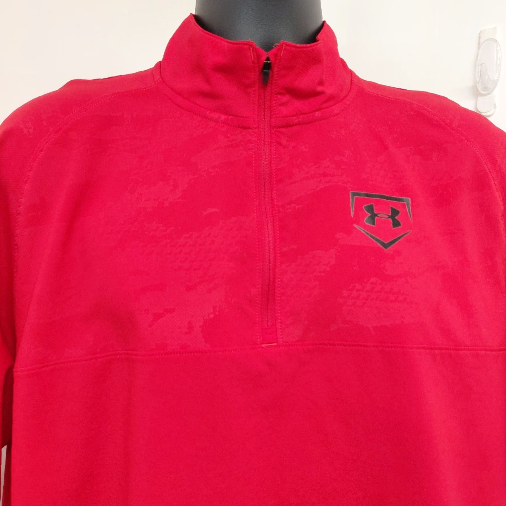 Under Armour Under Armour HeatGear 1/4 Zip Shirt Men XL Red Loose Fit Short Sleeve Functional Breathable Lightweight Utility Shirt Size US XL / EU 56 / 4 - 5 Thumbnail
