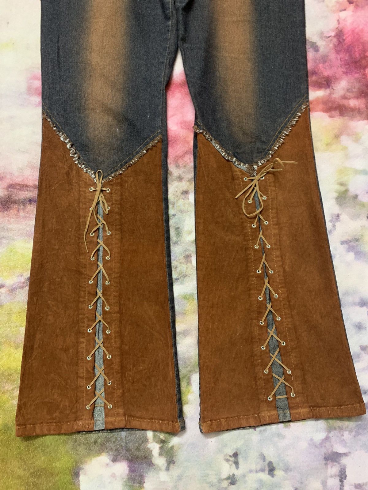 Hysteric Glamour Flare Rock & Roll Couture JV SELECTION Mud Washed Size US 34 / EU 50 - 3 Thumbnail