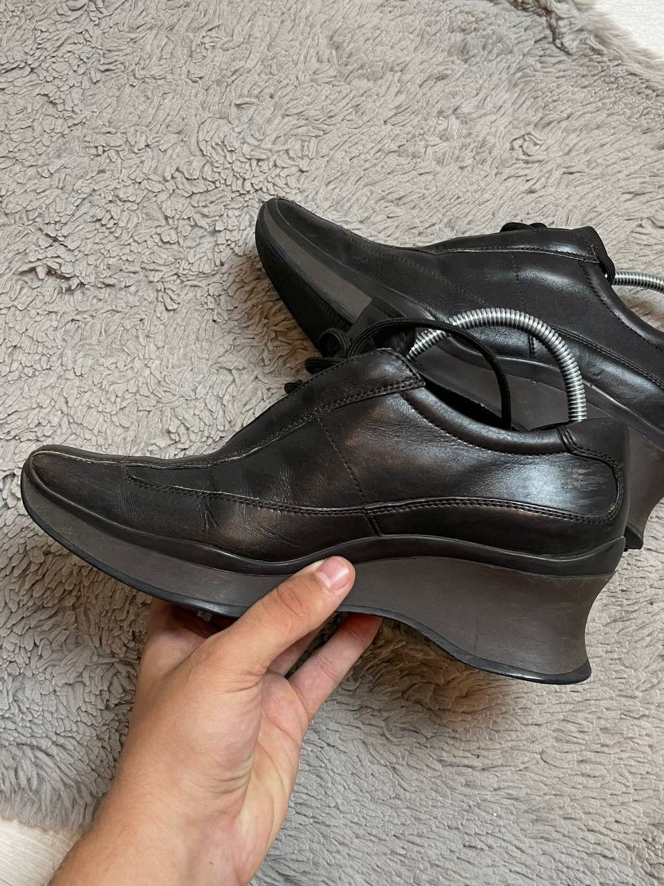 Prada × Vintage Prada Vintage 90’s leather boots Avantgarde Style Affliction Size US 6.5 / IT 36.5 - 4 Thumbnail