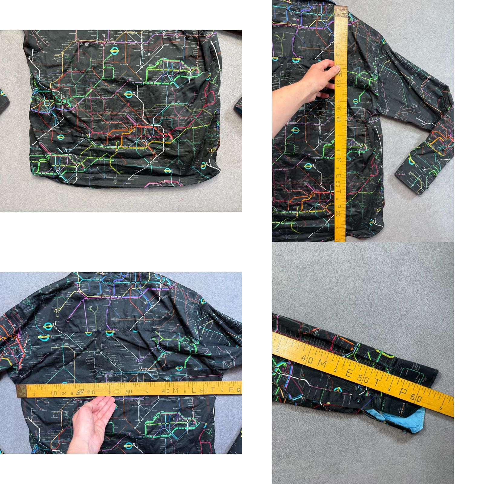 Vintage Claudio Lugli London Underground Black Button Up Shirt Long Sleeve Mens size L Size US L / EU 52-54 / 3 - 9 Thumbnail