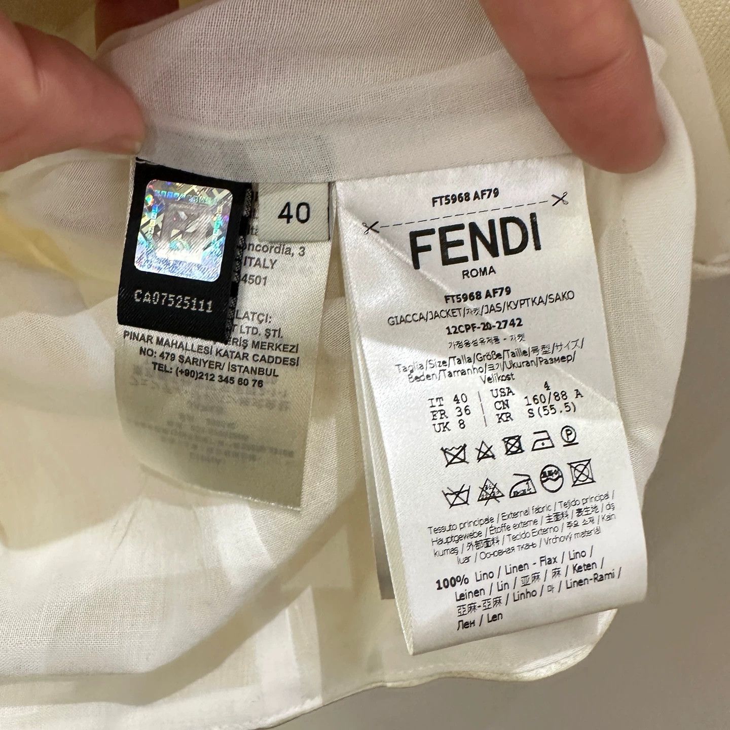 Fendi Fendi linen silk vest 40 Size S / US 4 / IT 40 - 4 Thumbnail