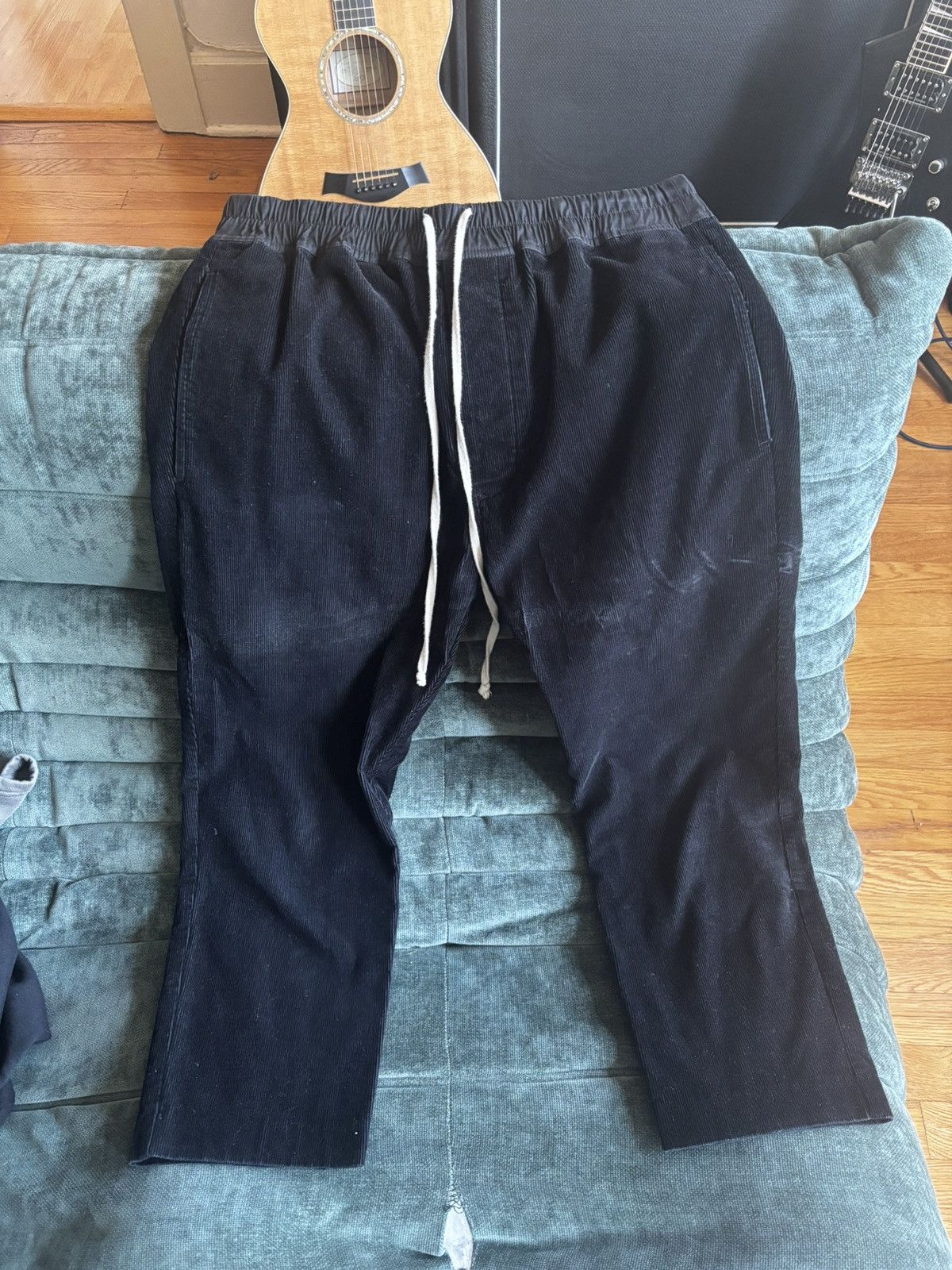 Rick Owens Rick Owens FW20 Performa Cropped Trousers Corduroy Size US 34 / EU 50 - 1 Thumbnail