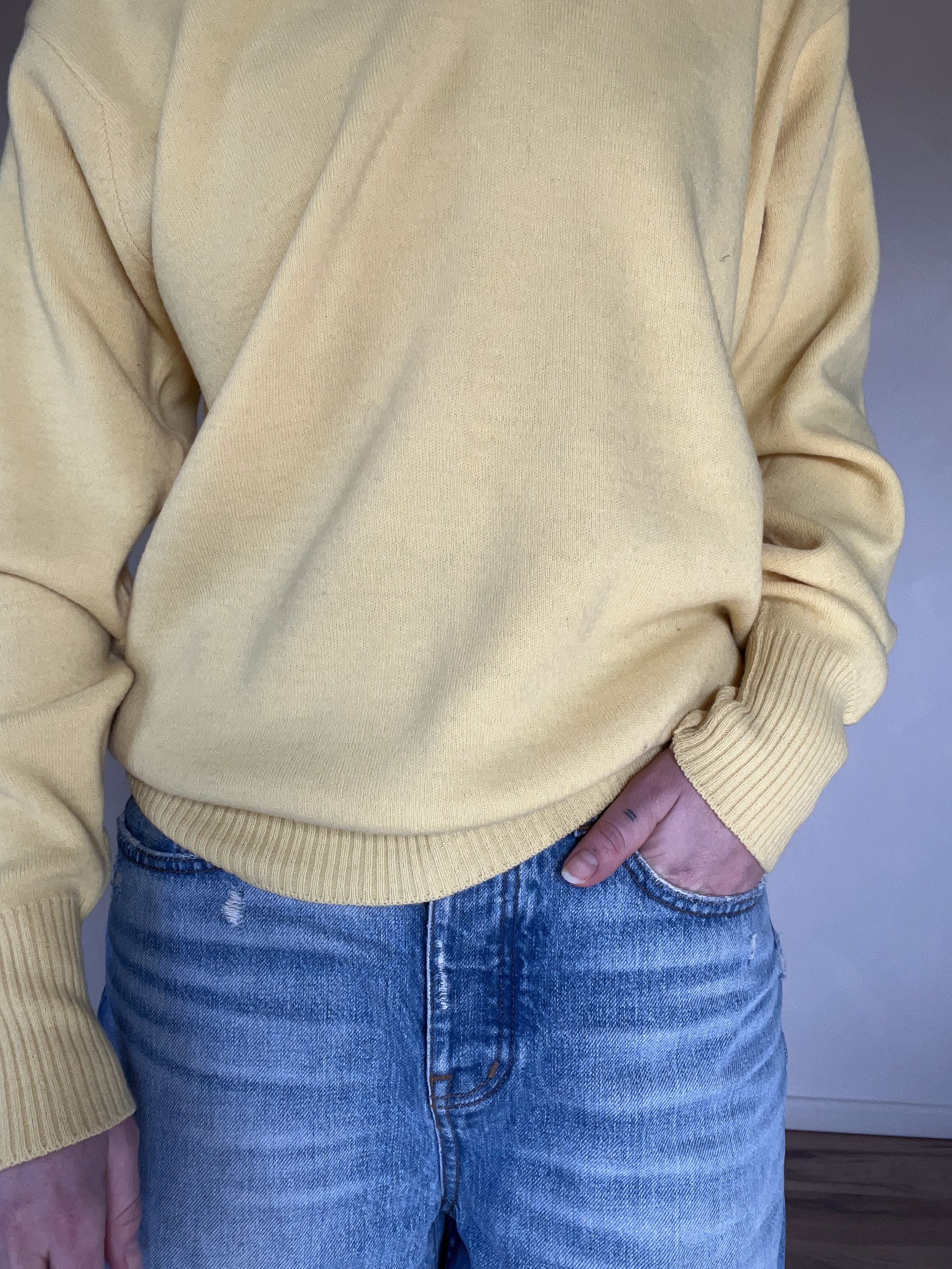 Jantzen Jantzen Men's Yellow Fleece Jumper Size US L / EU 52-54 / 3 - 2 Thumbnail