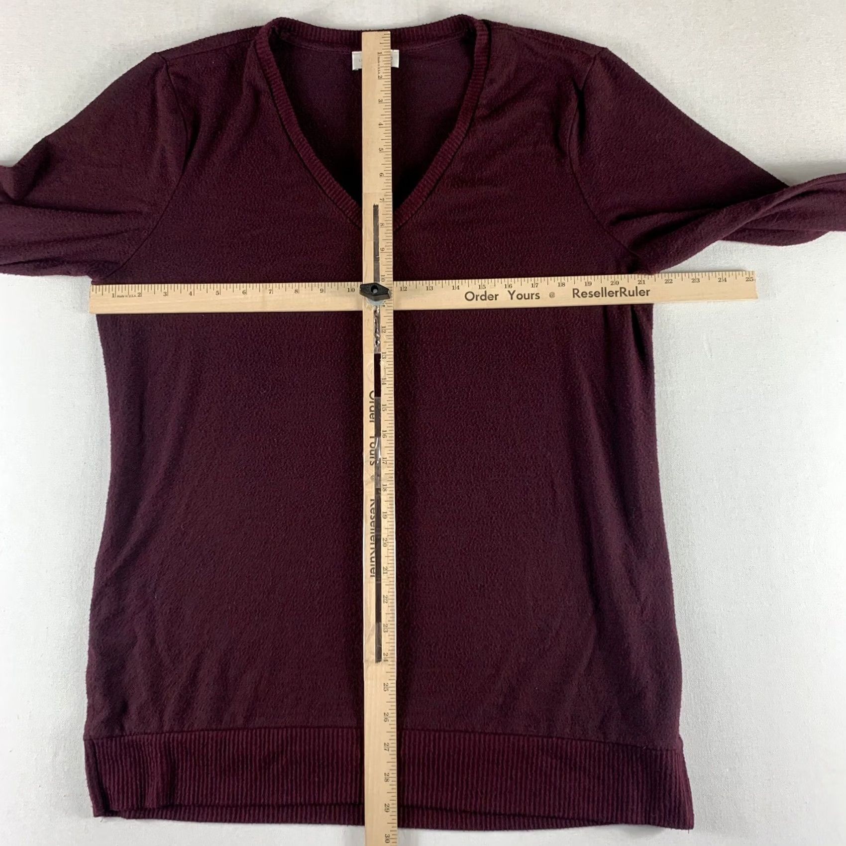 Lucky Brand LUCKY BRAND Sweater V-NECK LONGSLEEVE BURGUNDY MENS LARGE PILLING Size US L / EU 52-54 / 3 - 5 Thumbnail