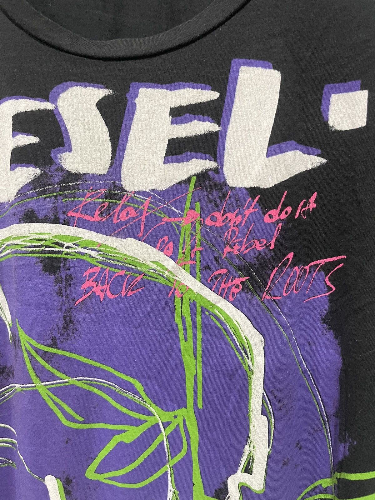 Diesel × Vintage Diesel Black Tshirt Size US S / EU 44-46 / 1 - 6 Thumbnail
