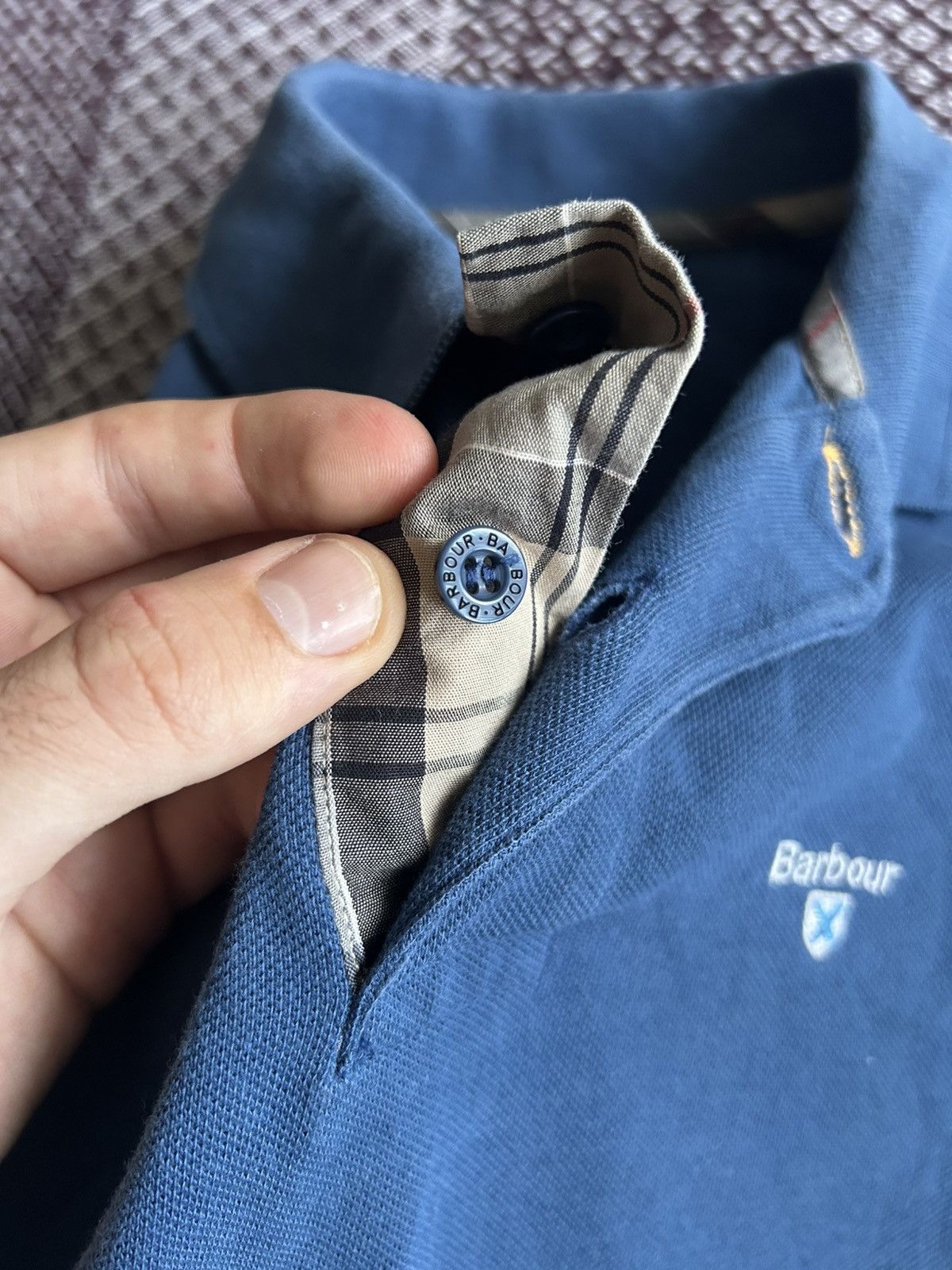 Barbour Barbour Polo T-shirt Mens Solid Style Blue Size Medium Size US M / EU 48-50 / 2 - 9 Thumbnail