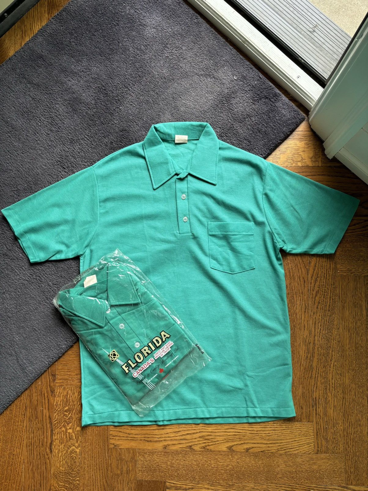 Vintage 1980s Deadstock Vintage Polo Shirts Blank Tees Golf 80s 90s Size US L / EU 52-54 / 3 - 1 Thumbnail