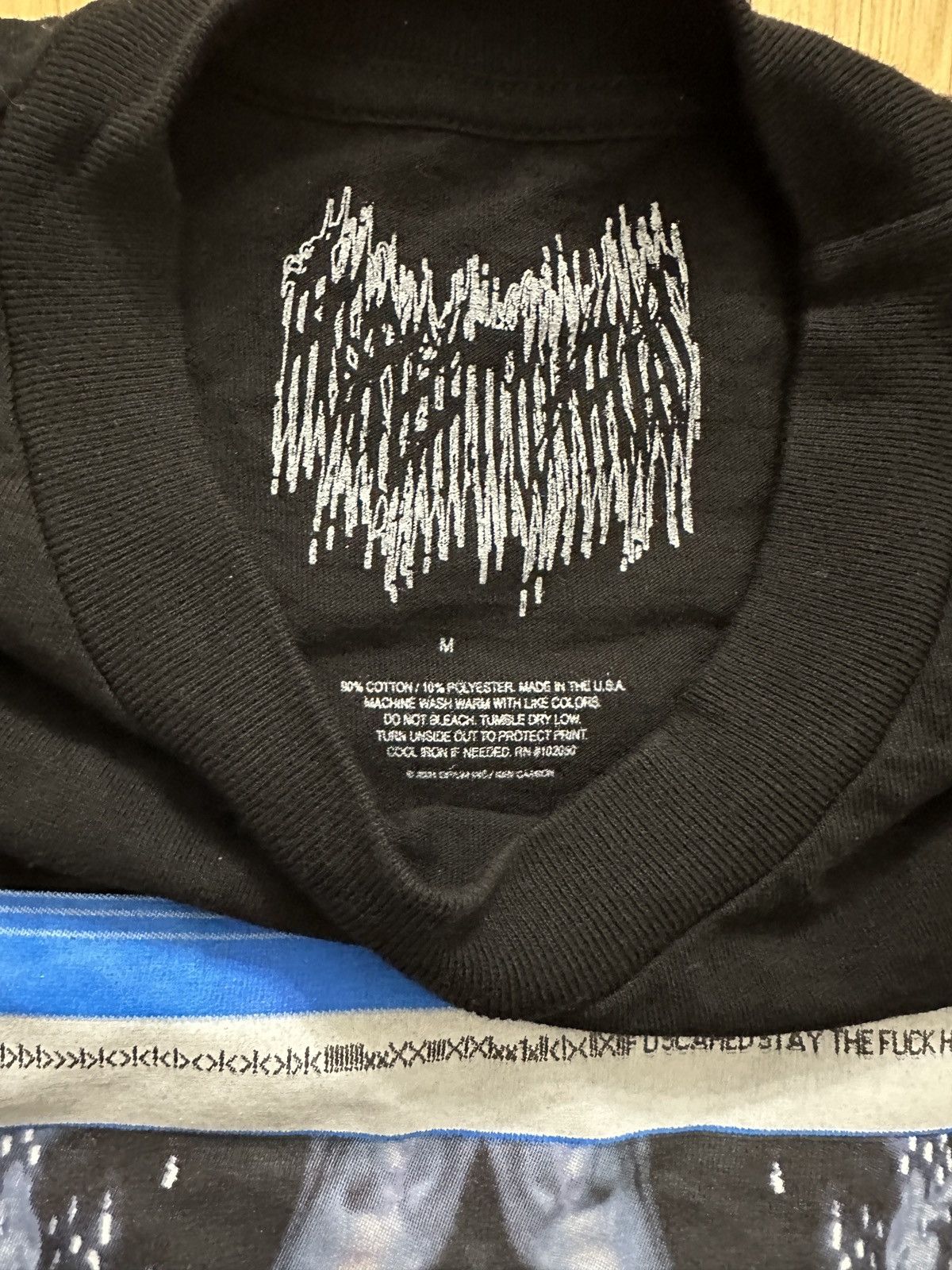 Actual Hate × Ken Carson × Playboi Carti Ken Carson ChaosTour ChaosLive “IFUSCAREDSTAYTFHOME” T-Shirt Size US M / EU 48-50 / 2 - 2 Thumbnail