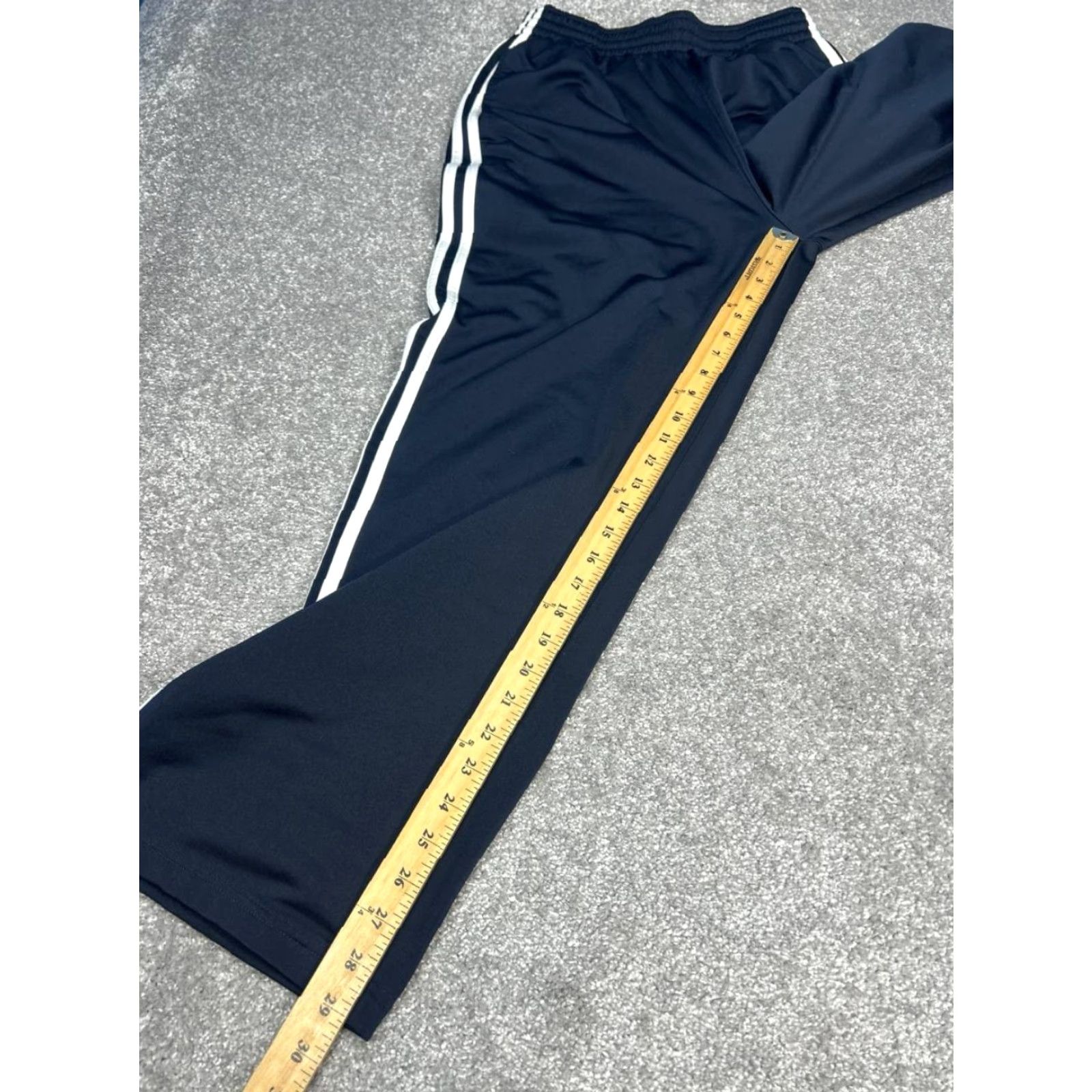 Adidas adidas Track Pants Men 38 Blue White 3 Stripes Drawstring Training Gym Pants Size US 26 / EU 42 - 5 Thumbnail