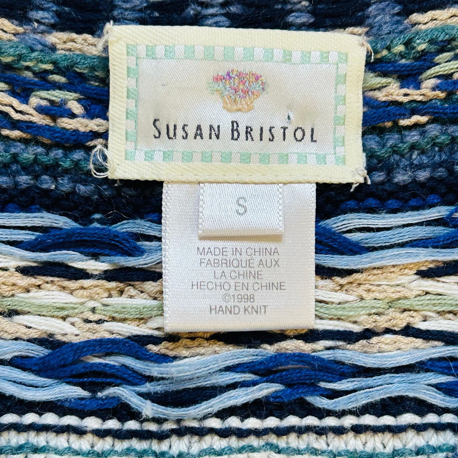 Vintage Vintage Hand Knit Sweater Vest Susan Bristol Wool Small Size S / US 4 / IT 40 - 3 Thumbnail