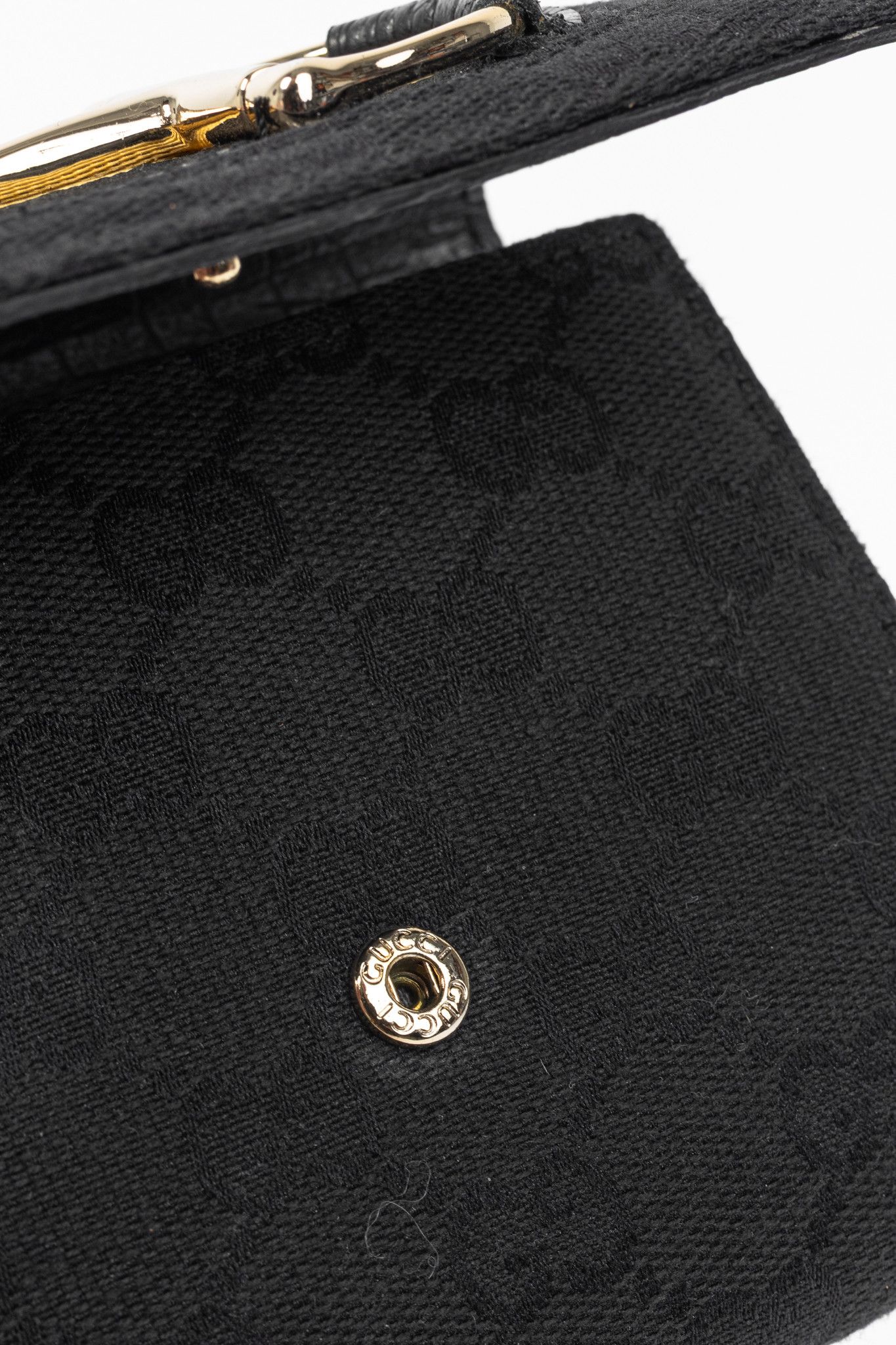 Gucci Gucci Black GG Canvas Horsebit Web Trifold Wallet Size ONE SIZE - 7 Thumbnail